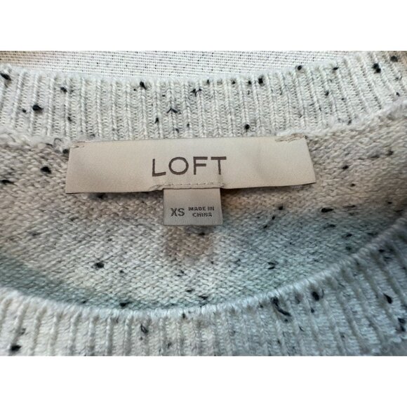 Loft Womens Penguin Design Cotton Blend Sweater XS Grey Speckled - Picture 2 of 9